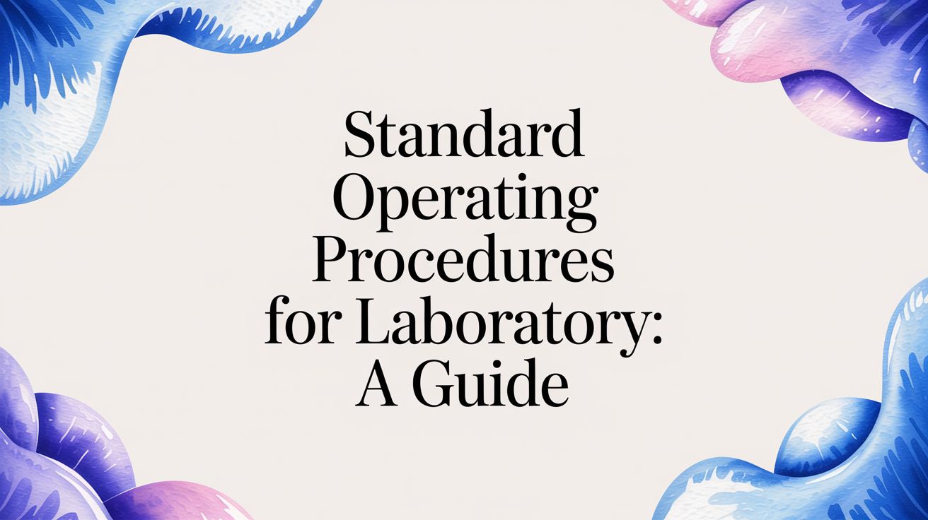 Standard Operating Procedures for Laboratory: A Guide